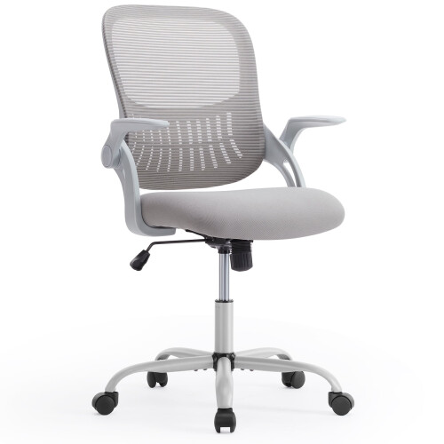 Ergonominen työtuoli harmaa ristiselän tuella ja