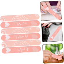 6 limas de uñas portátiles de doble cara, limas pequeñas para uñas naturales, herramientas de manicura para mujeres, suministros de viaje.