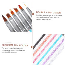 Lot de 6 stylos de nail art pour manucure DIY, outils de peinture pour la décoration des ongles à domicile et en salon.