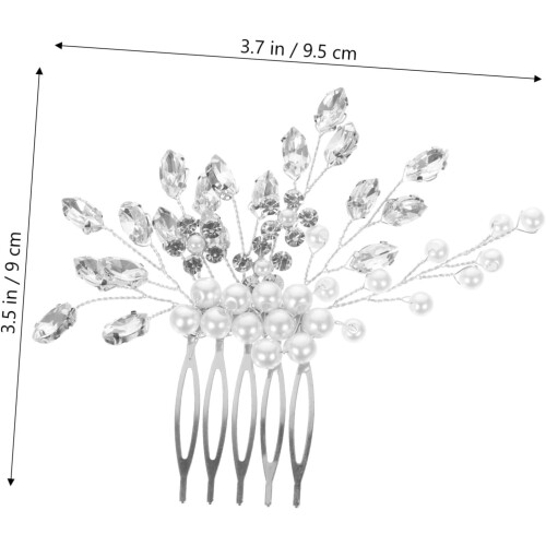 Bridal cabelo pente strass e sotaques cabeçalho de casamento elegante 1