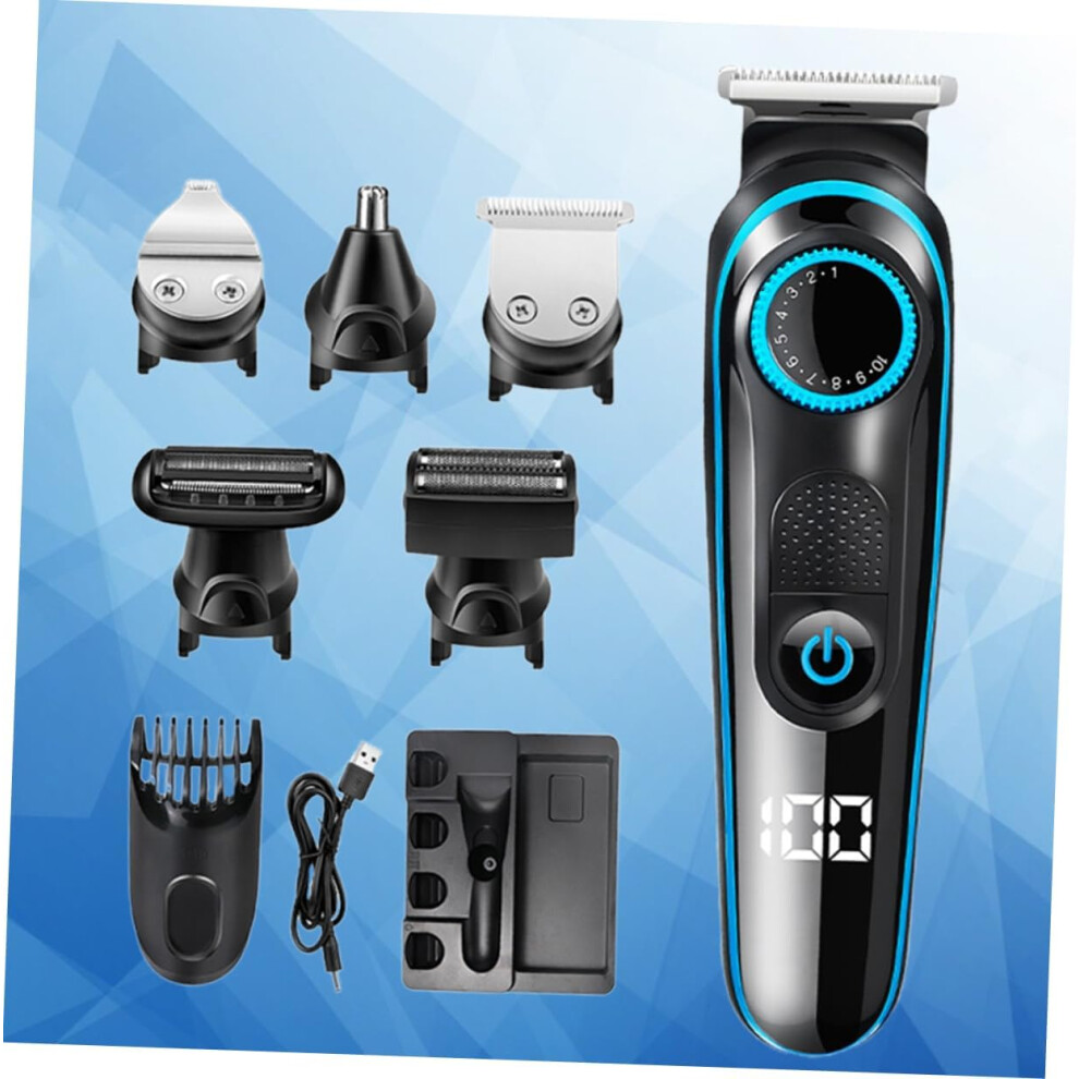 Hkhbjs 5-In-1 Multifunctional Electric Hair Clippers Hair Trimmer Lcd Display Rechargeable Cordless Professional Cutting Grooming Tool