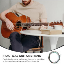 Jeu de 6 cordes de rechange de couleurs assorties pour guitare électrique et classique, en métal.