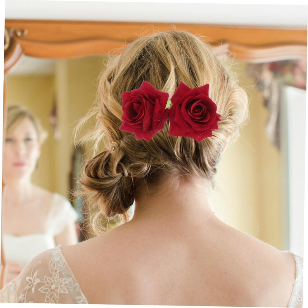 Hkhbjs 3Pcs Hair Accessories Flower Hairpin U-Shaped Hair Stick For Women Girls School Party Occasion Styling