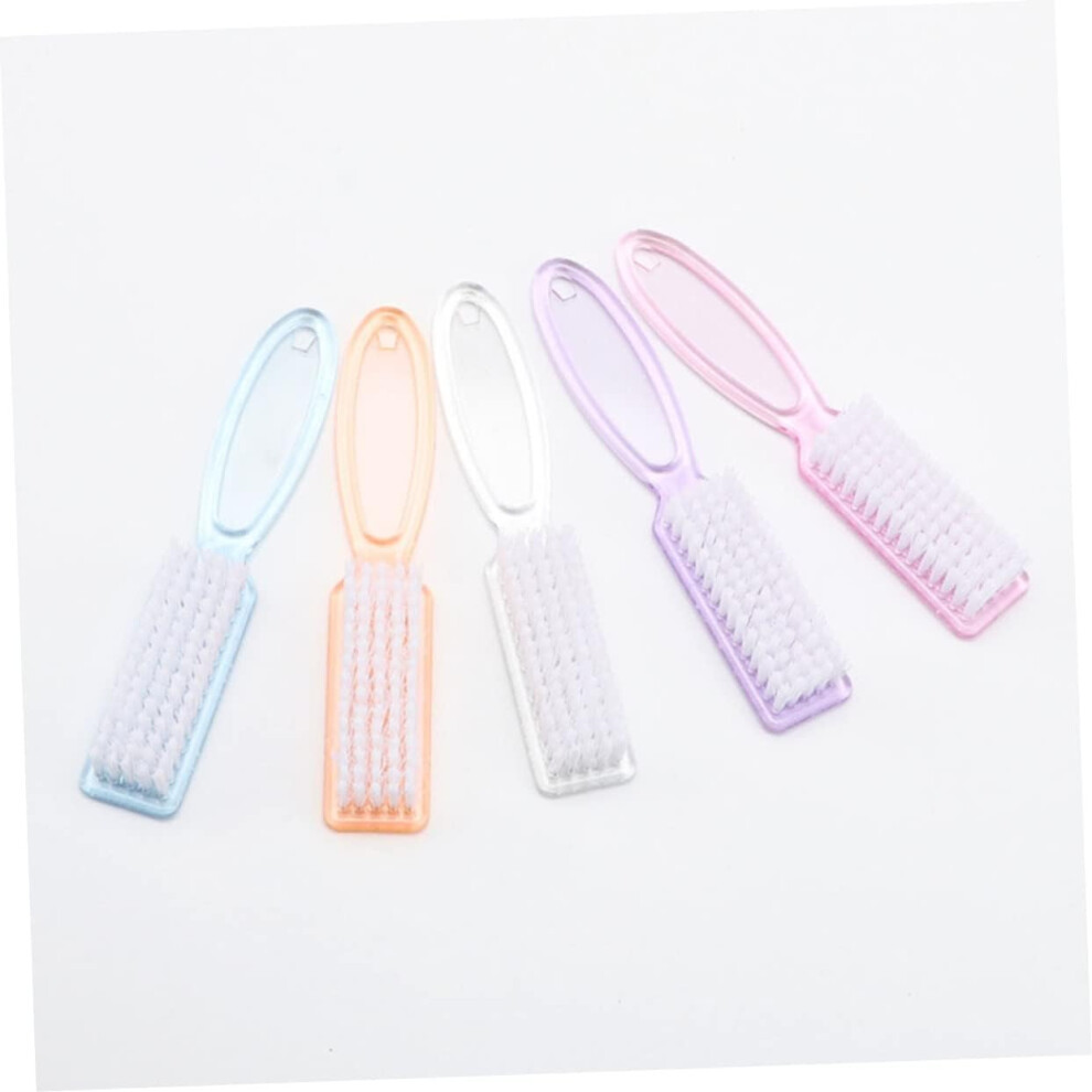 Hkhbjs 6Pcs Nail Brush Toenail And Finger Nail Cleaning Manicure Kit Dust Removal For Beauty Salon Home Use Random Color