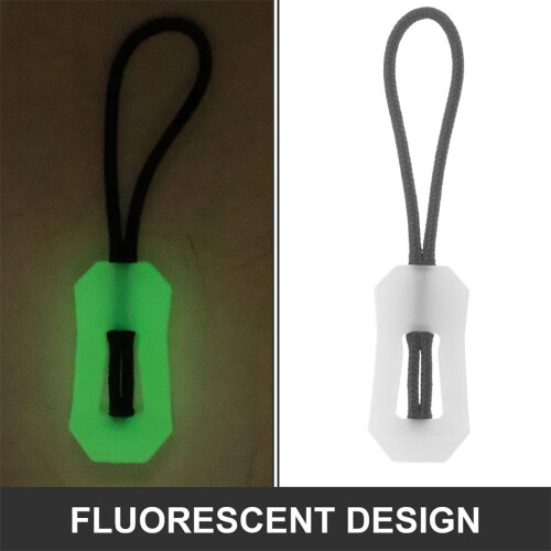 8pcs Glow-in-the-Dark TPU Zipper Pulls for Backpack Replacement, Small Plastic Zipper Tabs 2
