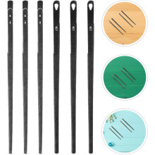 6pcs Leatherworking Sewing Tools Metal Lacing Needle Steel Single and Double Hole Needles Heavy Duty Efficient Crafting for Handmade Leathercraft