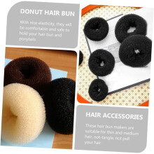 6pcs cabelo pão fabricantes mulheres Donut cabelo pão fabricante fácil de usar para o casamento da festa