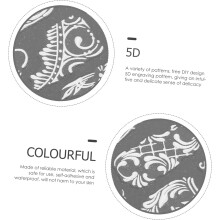 8sheets Embossed Nail Art Stickers Floral Nail Decals for Manicure Easy to Apply