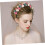 1 τεμάχιο Vintage Floral Κορδέλα με Στρας, Κομψά Νυφικά Καπέλα 5