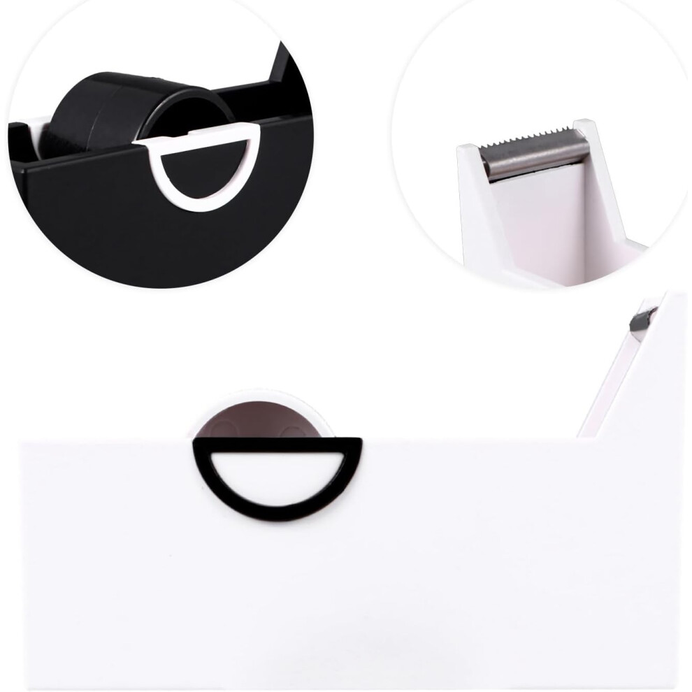 Hkhbjs 2Pcs Eyelash Tape Cutter Set With Black And White Dispensers Precision Adhesive Tape Cutter