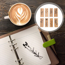 8Pcs Scrapbook Diary Stamp DIY Wood Stamp Vintage Wooden Crafting Writing Seals