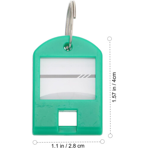 50pcs Key Tags Tags Plastic Id Label for Luggage Split Rings Key Tabs for Management 1
