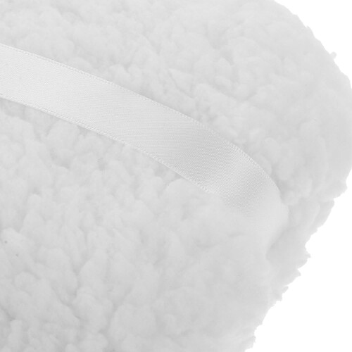 Superdimensionado 6 polegadas branco puff de pó do corpo mofado, aplicador de pó solto reutilizável lavável macio 2