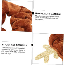 Elk veludo cabelo gravata Natal anel de cabelo Antlerstyled elástico para menina acessórios como presentes de Natal para senhoras