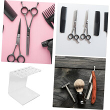 Beleza tesoura suporte suporte acrílico salão de cabelo fornecimentos tesoura rack cabeleireiro ferramenta armazenamento tesouras organizador
