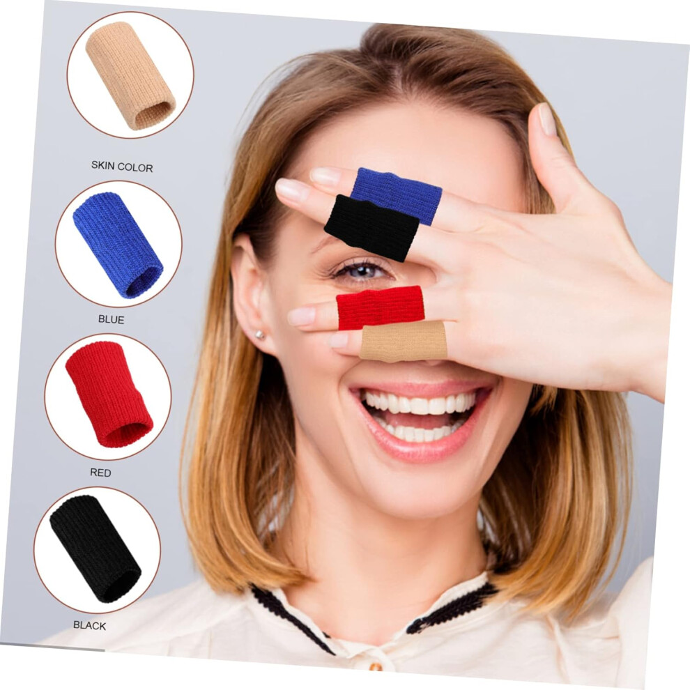 Hkhbjs 80Pcs Finger Compression Sleeves Elastic Finger Braces For Joint