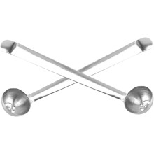 8-teiliges Set Edelstahl-Kirschlöffel, Servierlöffel für Kirschen und Gläser mit Abflussloch