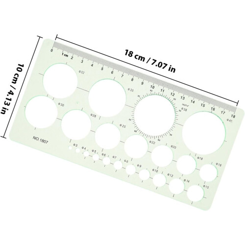 9pcs círculo geométrico e conjunto de estênsiles de desenho oval, modelos de forma plástica para ofícios 1