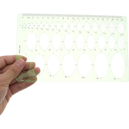 9Pcs Geometric Circle and Oval Drawing Stencils Set, Plastic Shape Templates for Crafts 2