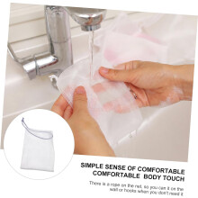 80pcs Soap Bag Soap Pouch Saver Pouch Exfoliating Glove Facial Cleansers Mesh Bag for Bathing Random Color