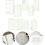 9Pcs Geometric Circle and Oval Drawing Stencils Set, Plastic Shape Templates for Crafts 7