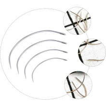 96pcs curvado C tipo agulhas de costura grande olho mão tecer agulhas conjunto