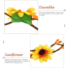2 Stück gelbe Sonnenblumenkranz-Haarbänder, florale Haarbänder, böhmische Blumenkronen, Kopfschmuck