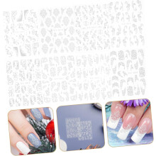 8 Blatt Nagelsticker mit Blumenmotiven, selbstklebende Nagelsticker für DIY-Nageldesigns