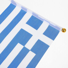 100 Stück Party-Dekorations-Handfahnen, tragbares Design, leuchtende Farben, blau, Polyester, PVC, Nationalflaggen