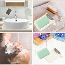 Lot de 8 pochettes à savon exfoliant réutilisables et pratiques pour le bain et la douche. Idéales pour un usage quotidien.
