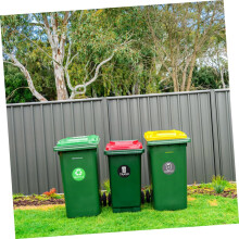 Lot de 9 autocollants pour poubelle, étiquettes de tri sélectif, étiquettes adhésives pour bac de recyclage intérieur noir