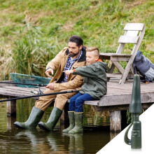 50Pcs verde linha de pesca giratório clipes fixos clipes de retenção de fio de pesca