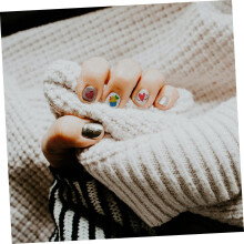 90 vellen met bloemenmotieven voor nagelkunst, nagelstickers en manicure voor jongens en meisjes om zelf te maken
