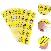 80 st 40x30 mm antistatiska varningsetiketter självhäftande klistermärken elektrostatiska säkerhetsvarningsdekaler