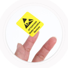 80 Stück 40 x 30 mm antistatische Warnetiketten, Klebeaufkleber, elektrostatische Sicherheitswarnaufkleber