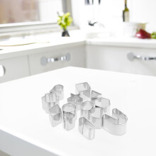 Ensemble de 33 emporte-pièces en acier inoxydable, formes carrées, goutte d'eau et rondes, design délicat et créatif, facile à utiliser