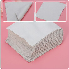 Lot de 100 chiffons gris en microfibre pour le nettoyage et le polissage de bijoux