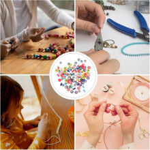 100 perles en pâte polymère pour la création de bijoux (bracelets, colliers, etc.).