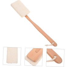 Natuurlijke loofah rugscrubber en lichaamsreiniger 10x42cm lichtgele exfoliërende badborstel voor douche en baden huidverzorging