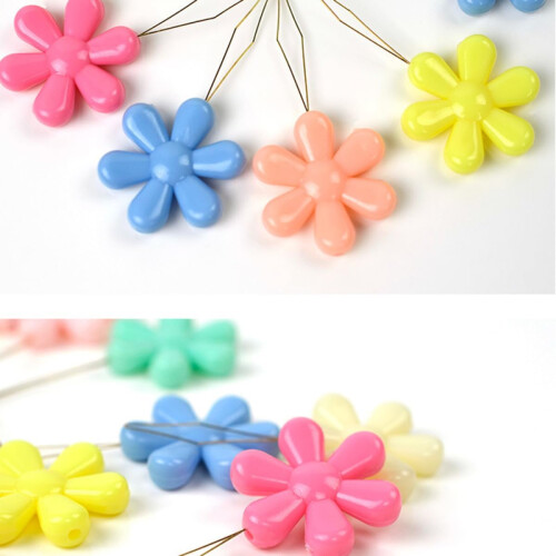 40pcs Threader for Needle Plastic Copper Material Plum Blossom Head Charming Style