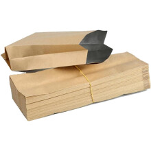 100 buste di alluminio termosaldabili per alimenti, formato 10,5x5x2 pollici, in carta kraft.