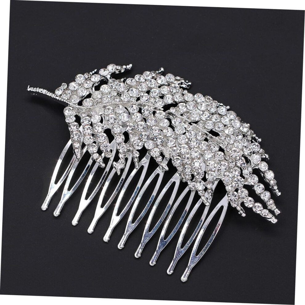 Hkhbjs 2Pcs Alloy Headgear Hair Comb Decorative Wedding Hair Clip For Women Stylish Side Comb Rhinestone For Bridal Styling