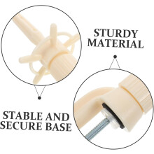 Wig Mannequin Head Stand Large Milky White Cosmetology Manikin Holder Tilt Desktop Clamp for Hairdressing Training and Wig Display