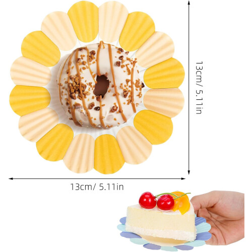150 Stück blumenförmige Pappteller, Einwegteller, leicht, festlich 1