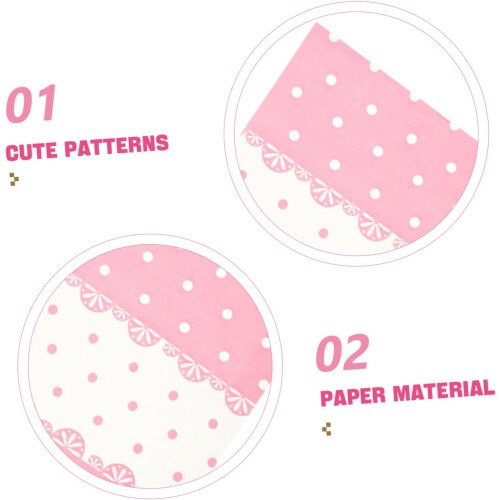 100sheets Nougat Candy Wrappers de papel elegante Dot Wraps Food-safe para presentes e confecção de doces 2