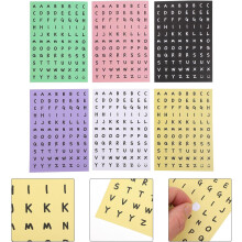 Buchstabenaufkleber Alphabet Kunst Basteln Scrapbook DIY Dekoration Schwarz Weiß