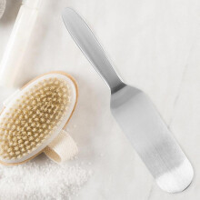 Lima de pies de acero inoxidable con mango hueco blanco resistente para pedicura y eliminación de piel muerta.