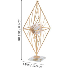 Nordic Style Rhombus Iron Desktop Decoration Ornament with Creative Design, Easy to Carry