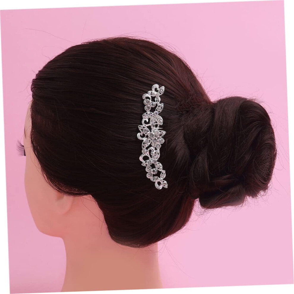 Hkhbjs Rhinestone Bride Hair Comb Alloy Silver Rhinestones Wedding Headdress