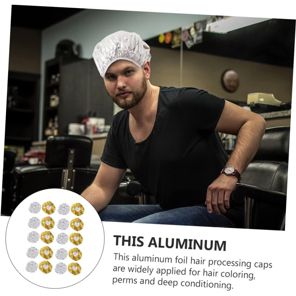 Hkhbjs Hair Dyeing Caps Aluminum Foil 20Pcs Heat Thermal Conditioning Deep Treatment Caps